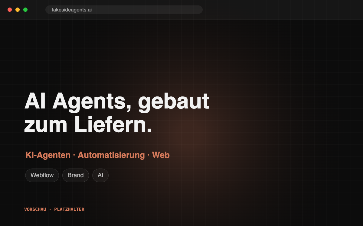 Webseiten-Projekt von Lakeside Aigents